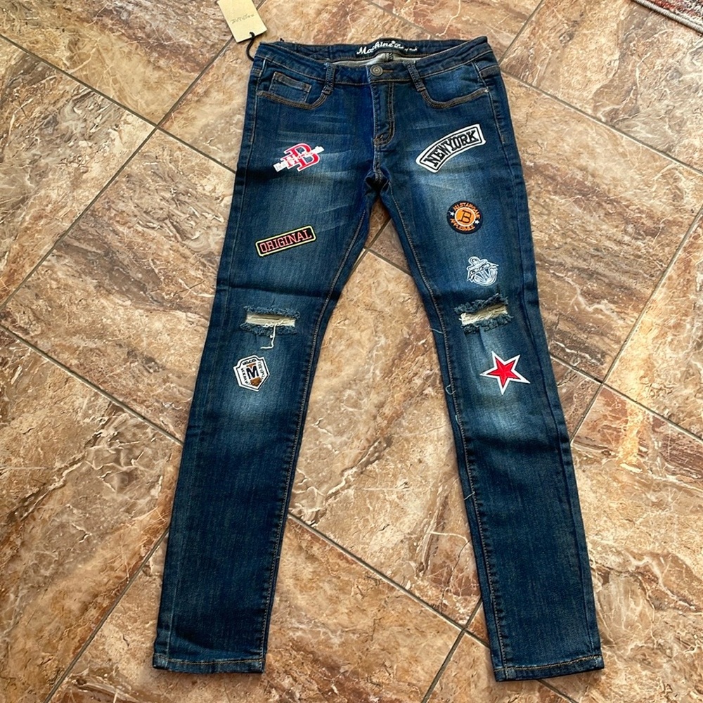Skinny Jeans with Patches